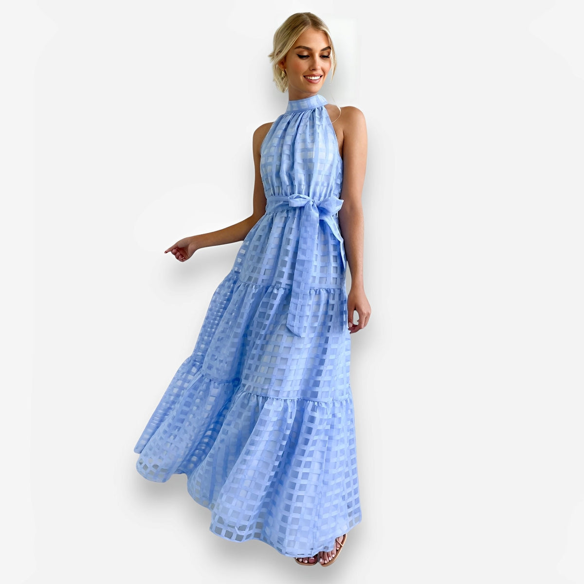 Relaxed-Fit Sleeveless Long Dress