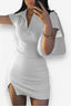 Fitted Short-Sleeve Dress