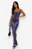 Striped Strappy Long Dress