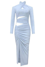 Fitted Slit-Detail Retro Dress