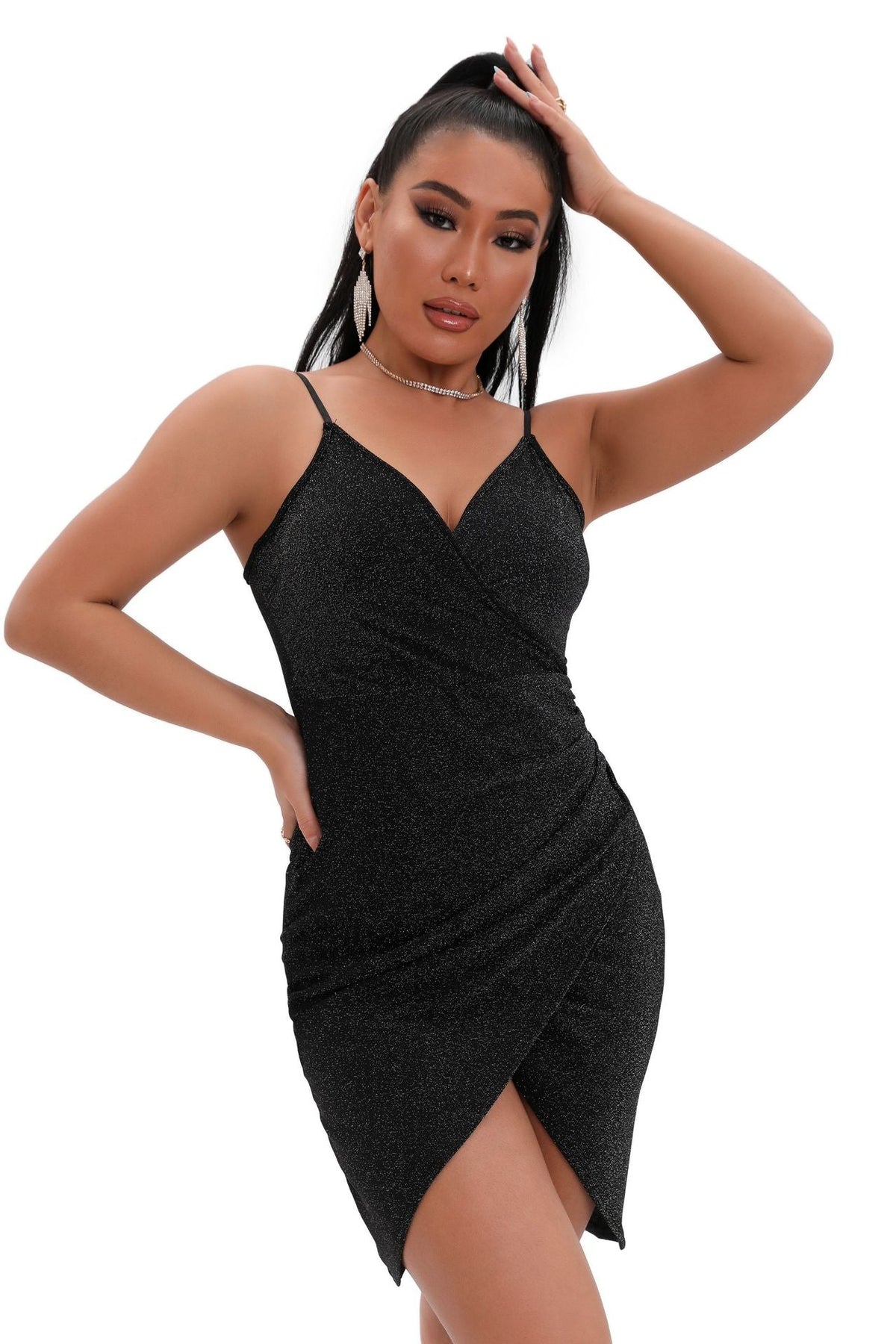 Glitter Sleeveless Mini Dress