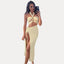 Lace-Up Halterneck Dress