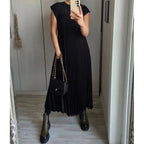 Pleated Sleeveless Dress