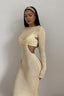 Long-Sleeve Two-Piece Set with an Open Back