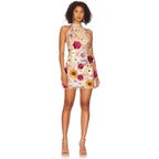Fitted Dress with Embroidery