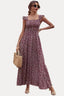 Floral Dress with a Square Neck