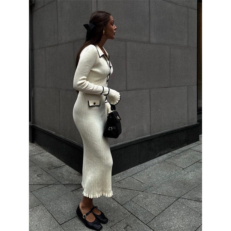 Knit Ruffled Dress