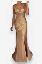 Evening Long Dress with a Split Detail