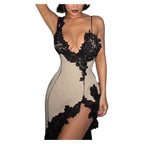 Strappy Dress with a Plunging V-Neck