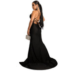 Evening Dress with Lace-Up Details