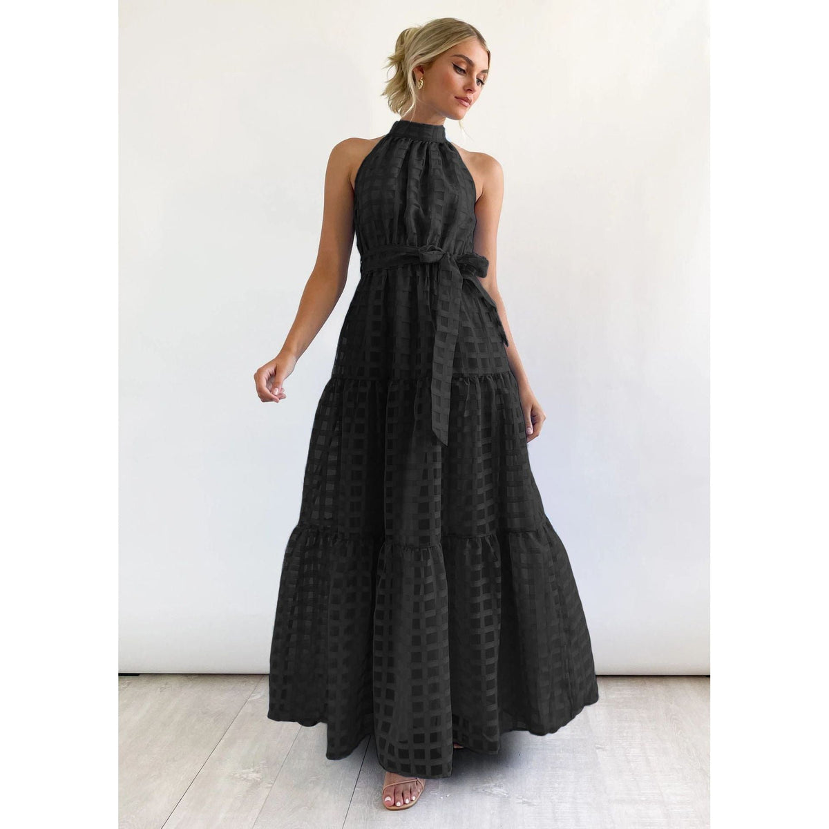 Relaxed-Fit Sleeveless Long Dress