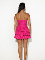 Strapless Dress with Pleat Details