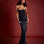 Satin Strapless Pleated Dress