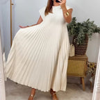 Pleated Sleeveless Dress