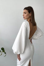 Fitted Balloon-Sleeve Bag