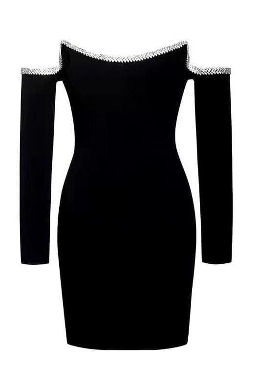 Rhinestone Fitted Strappy Mini Dress