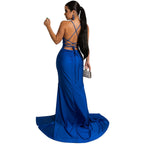 Evening Dress with Lace-Up Details