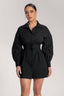 Long-Sleeve Dress with a Waist Tie