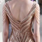 Mermaid Sleeveless Dress with Sequin Detail