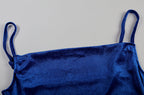 Velvet Midi Dress with a Split Detail