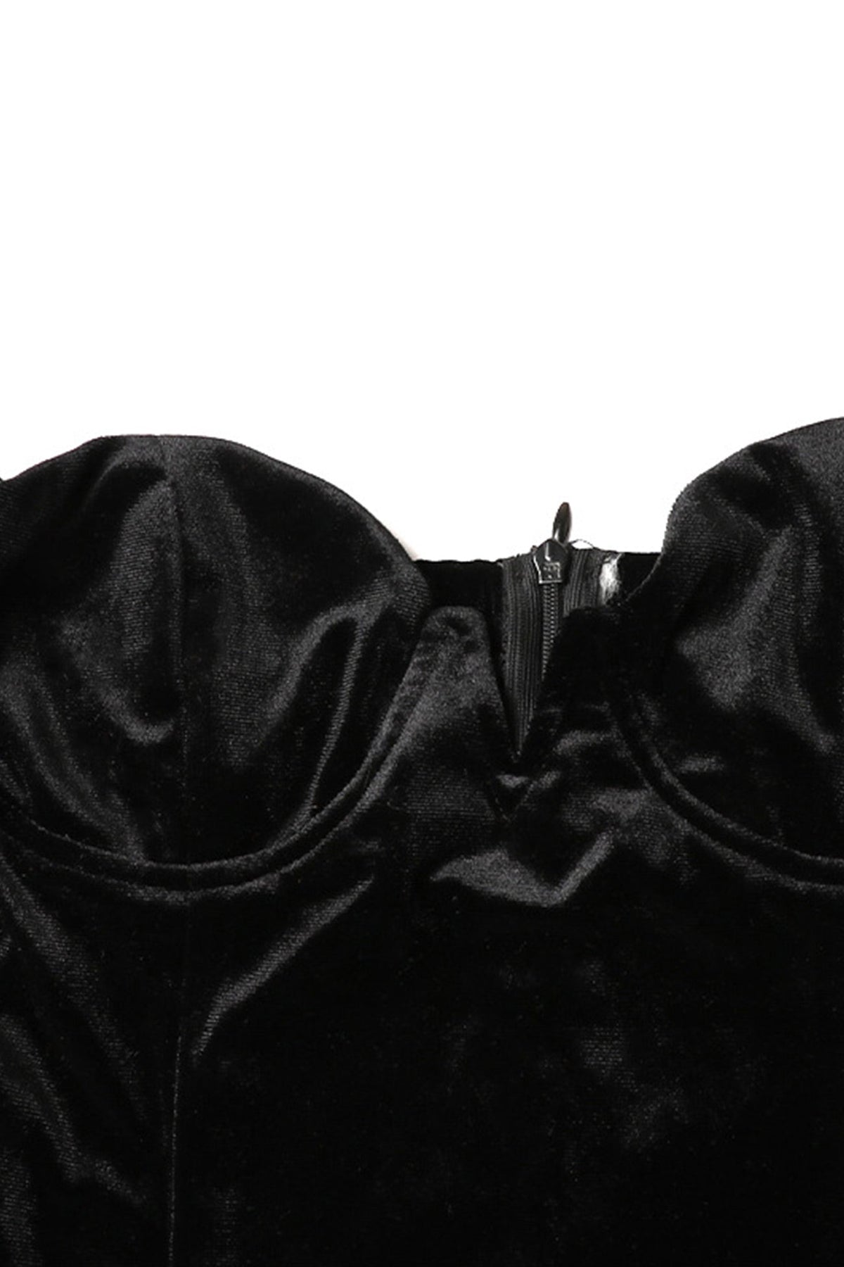 Velvet Corset-Style Dress with an Off-Shoulder Neck