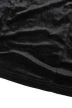 Velvet Corset-Style Dress with an Off-Shoulder Neck