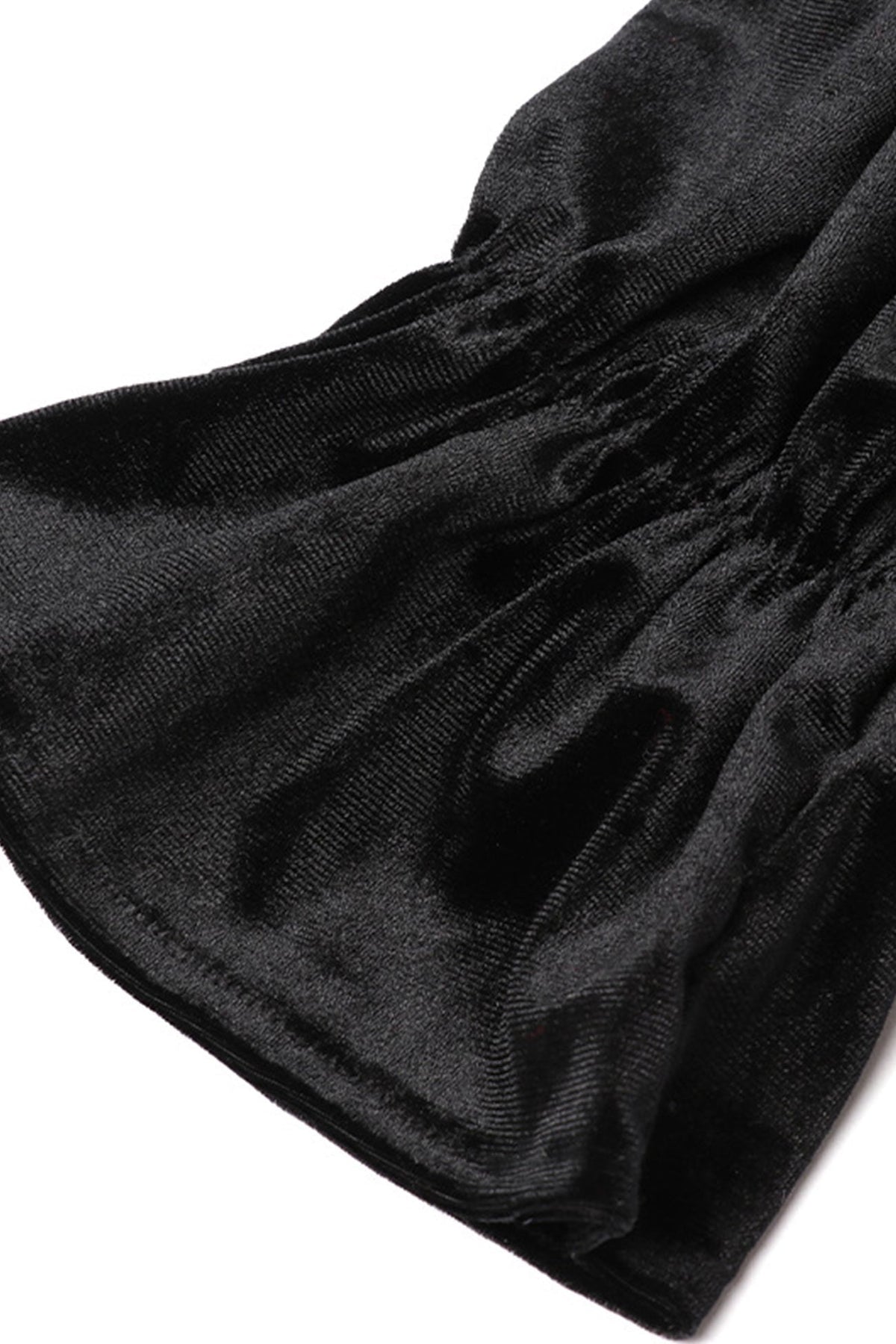 Velvet Corset-Style Dress with an Off-Shoulder Neck