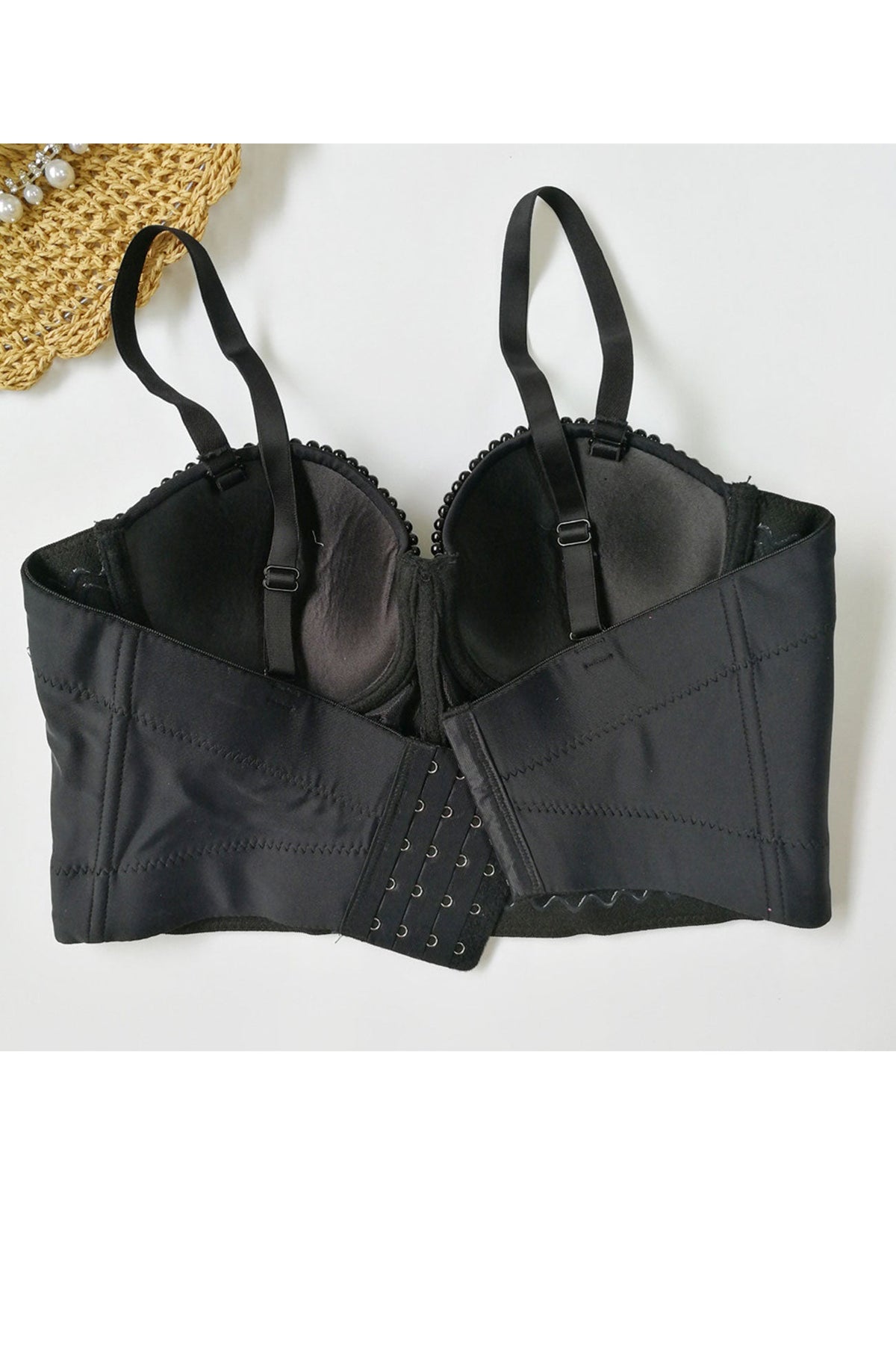 Strappy Pearl-Detail Cami Top