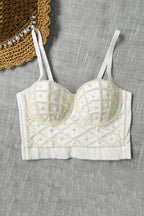 Strappy Pearl-Detail Cami Top