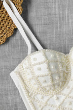 Strappy Pearl-Detail Cami Top