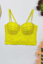Strappy Pearl-Detail Cami Top