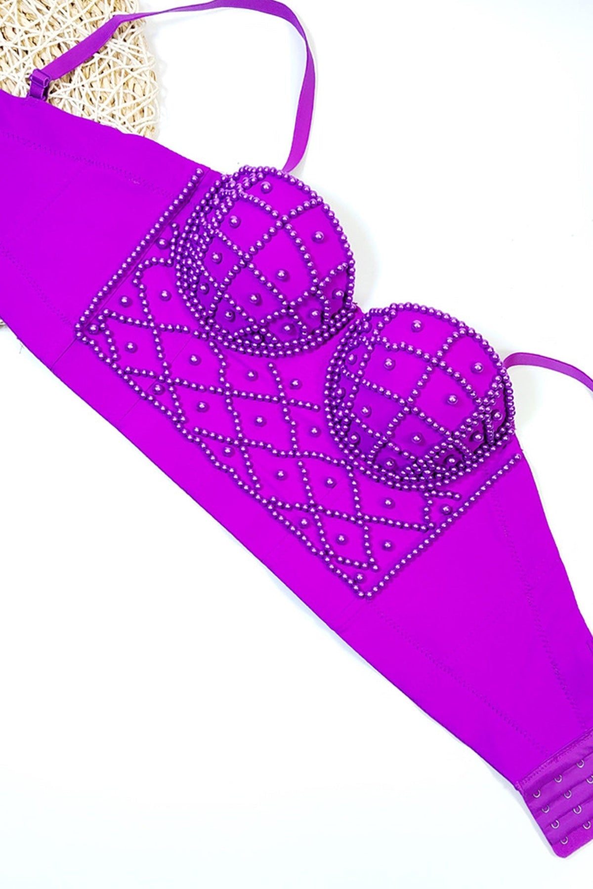 Strappy Pearl-Detail Cami Top