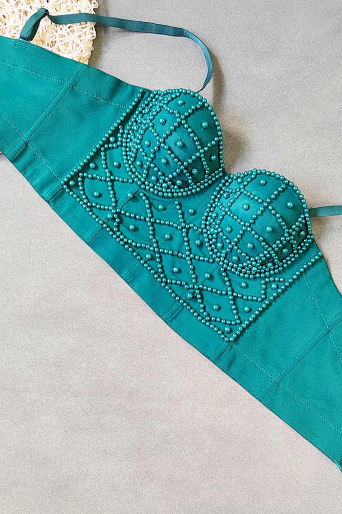 Strappy Pearl-Detail Cami Top