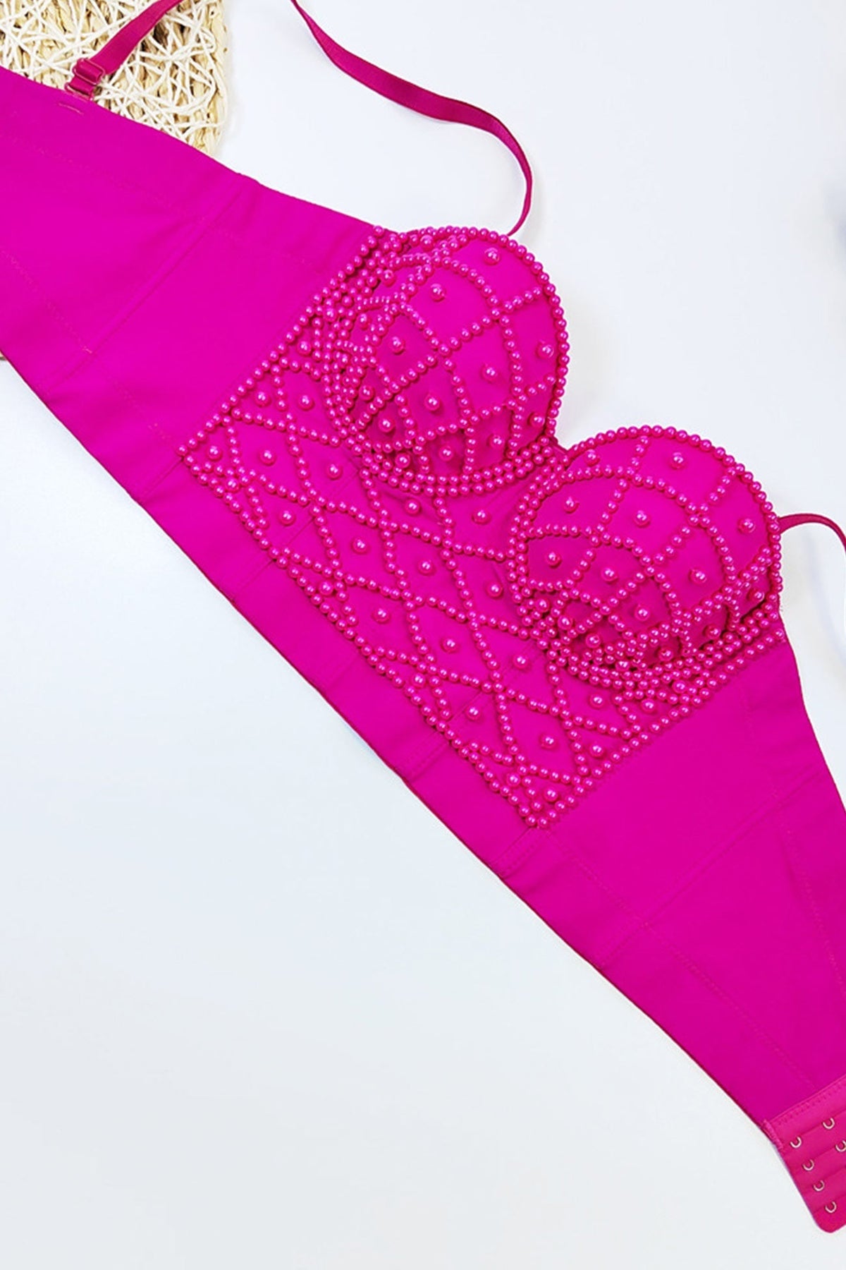 Strappy Pearl-Detail Cami Top