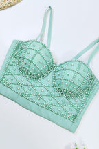 Strappy Pearl-Detail Cami Top