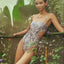 Purple Print Cross Strap Backless One Piece PURPLE2 / S onepiece-250223