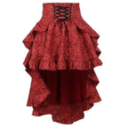 Shirring Pleated Corset Vintage Skirt
