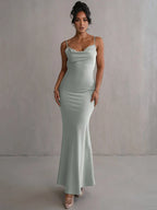 Sleeveless Maxi Dress with an Open Back