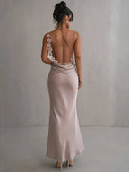 Sleeveless Maxi Dress with an Open Back