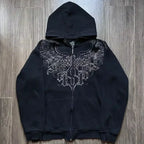 Distress Road Medieval Zip Hoodie black3 / S