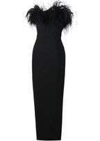 Dress with Feather Details