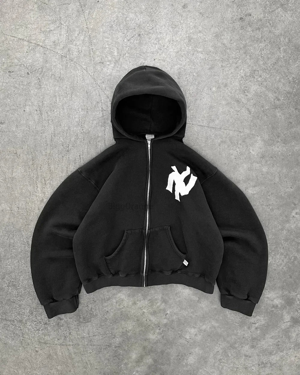 Dark Antique Large Design Hoodie Black2 / M