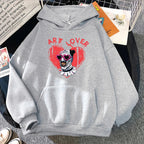 Dark Jester Graphic Pullover Hoodie gray / XS