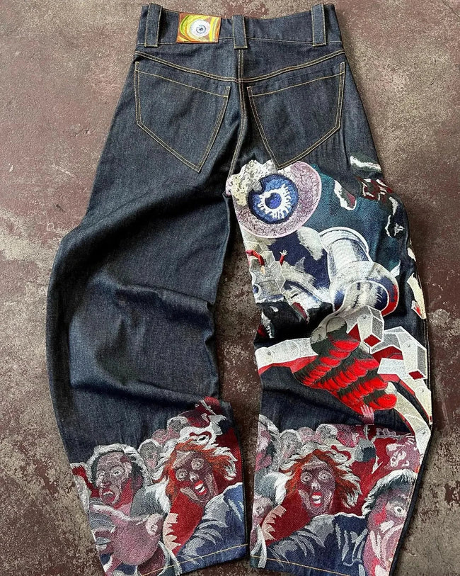 Y2K Gothic Streetwear Baggy Pant blue / S Main image