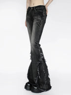 Dark Gothic Loose Flare Trouser Black / S