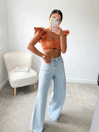 Straight-Leg High-Rise Denim Jeans