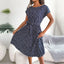 Floral High-Rise Dress with Pleat Details