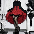 Shirring Pleated Corset Vintage Skirt