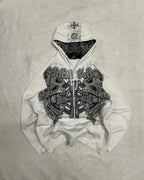 Distress Road Medieval Zip Hoodie gray / S