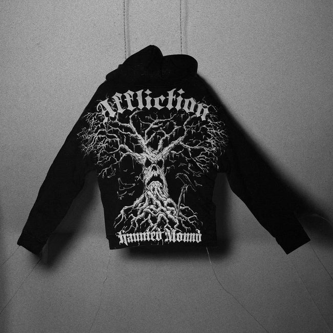 Distress Y2K Gothic Skull Hoodie black6 / S Main image